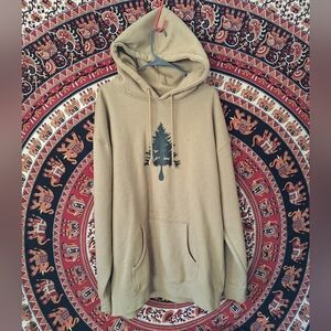EYE 4Evergreen Men's XXL Pacific Northwest Small Business Tan Kangaroo Hoodie